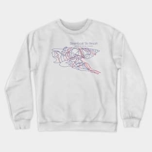 Steamboat Trail Map Blue Crewneck Sweatshirt